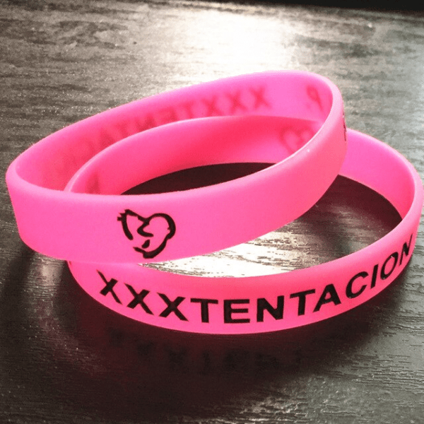 xxxtentacion RIP pink wristband