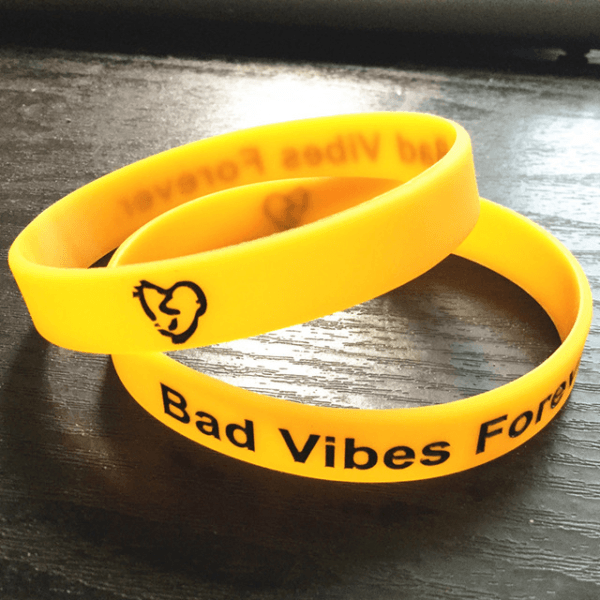 Xxxtentacion fashion Bad vibes forever yellow Wristband