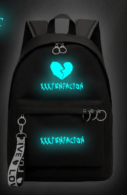 Illuminated xxxtentacion apparel broken heart backpack