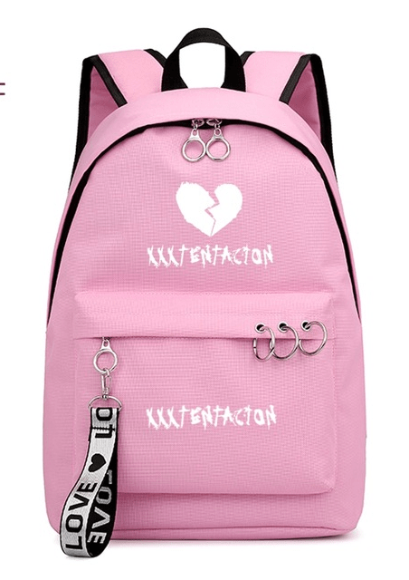 Xxxtentacion Fashion Broken heart Revenge Pink Backpack