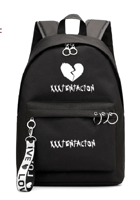 Xxxtentacion Fashion Broken heart Revenge Black Backpack